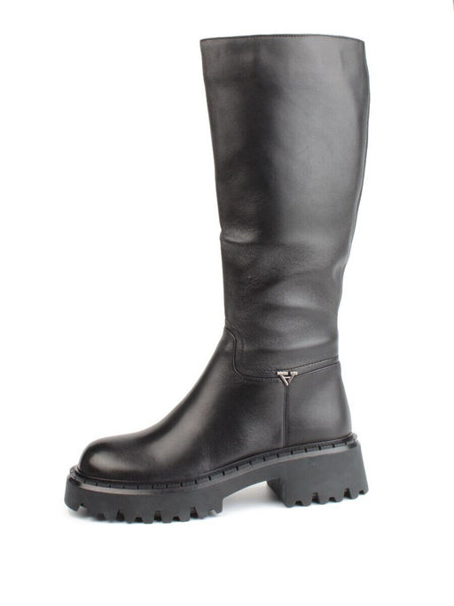 02-FJ725-1M BLACK Сапоги зимние женские (натуральная кожа, байка, натуральный мех)