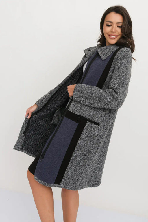 ЗЛАТА Кардиган В1849/ч/б-джинс