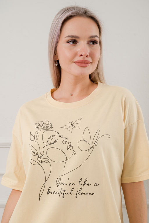 Пижама женская из кулирки Дива крем макси - Амадэль фото 10