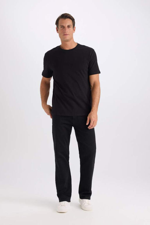 Новая базовая простая футболка с короткими рукавами и круглым вырезом стандартного кроя - Defacto фото 2