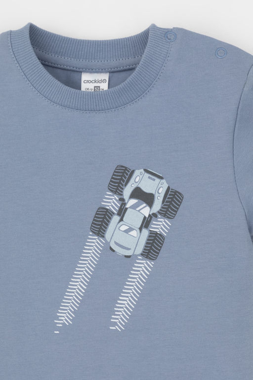 Crockid _ КР 302608/серо-голубой к512 фуфайка д/мал яс