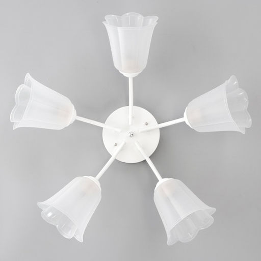 Люстра "Онлайн" (цветок) 5х15Вт Е27 МОДЕЛЬ: BR 00211 белый/прозрачный