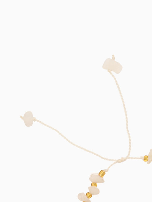 Браслет, длина 16 см, белый, золотой