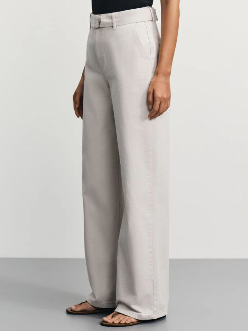 Джинсы wide leg с ремнем / Zarina  фото 3