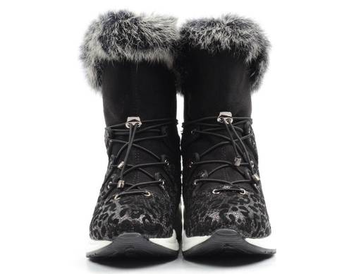 04-PAJ76-1Z BLACK Ботинки зимние женские (натуральная кожа, натуральный мех, 100% шерсть)
