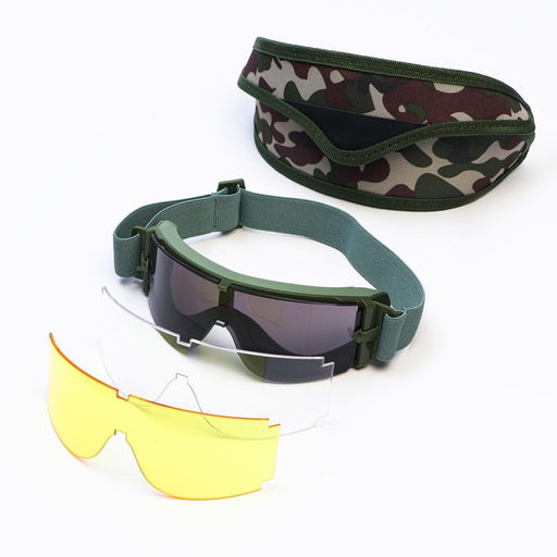 Очки тактические, со сменными линзами, на резинке - Simaland фото 2