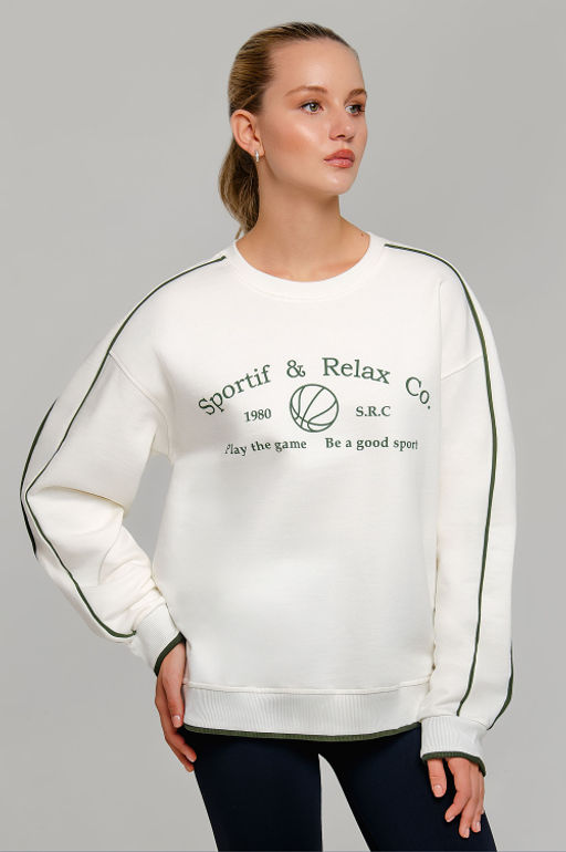 Арт. 15121 Свитшот женский 42-50 (5 шт) Цвет:молочный