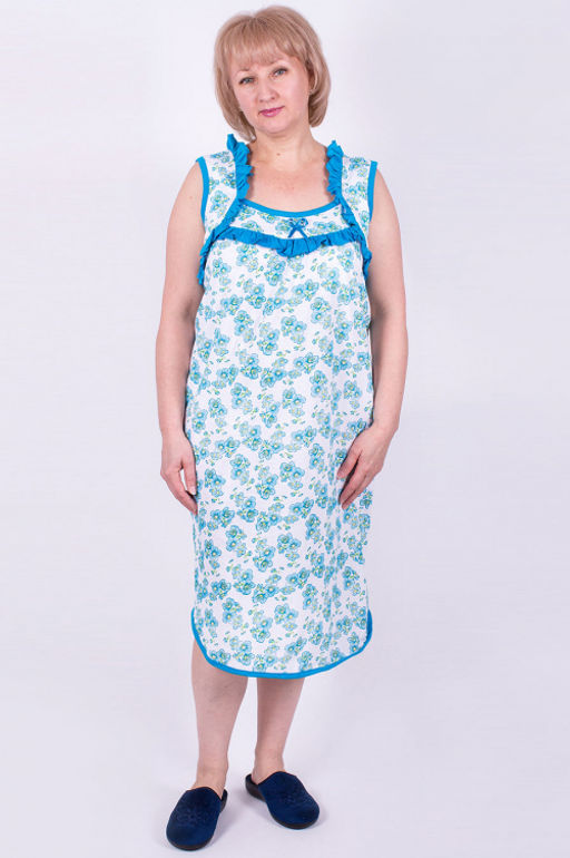 Арт. 6145 Ночная сорочка без рукав Цвет:ассорти - Калинка фото 5