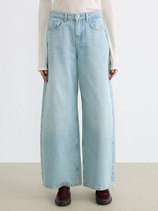 Wideleg Kad?n Jean Pantolon