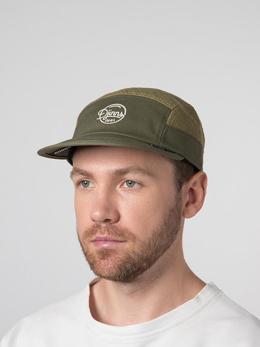 Бейсболка DJINNS арт. 5P Soft Flat Cap Summer Knit (оливковый)  фото 5
