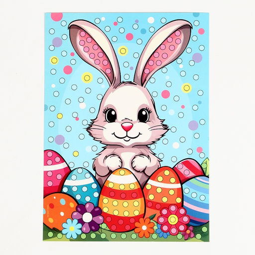 Цена за 2 шт. Аппликация жемчужными полубусинами «Пасха: зайка»