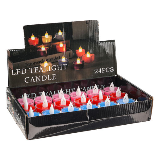 Цена за 24 шт. Свеча светодиодная «Пламя», МИКС