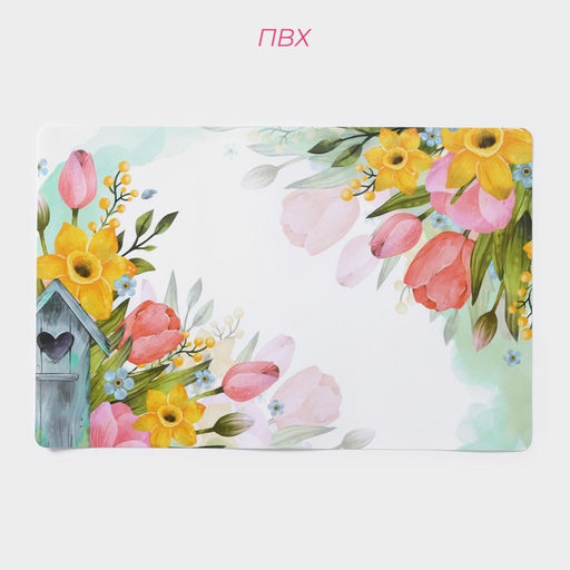 Салфетки сервировочные на стол Доляна «Акварель», 6 шт., 43×28 см