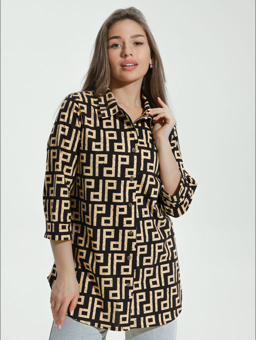 Жанетта туника женская (полоса синий) - Lovetex фото 79