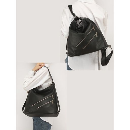 Сумка женская искусственная кожа ADEL-245/1в (рюкзак-change), 1отдел+кар/перег. плеч/ремень, черный 249776 - Adelia фото 5