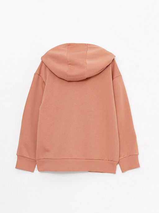 Kap??onlu Bask?l? Uzun Kollu K?z ?ocuk Sweatshirt - Waikiki фото 2