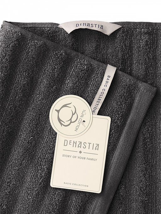 Полотенце для тела 70x130 темно-серый махровая ткань - Denastia фото 5