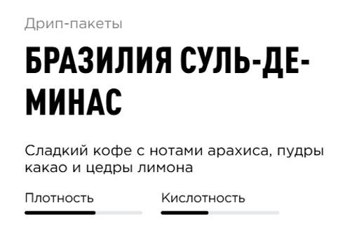 Дрип-пакеты Бразилия Суль-де-Минас, 30 шт