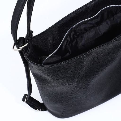 Сумка женская мешок на молнии, цвет чёрный - Simaland фото 6