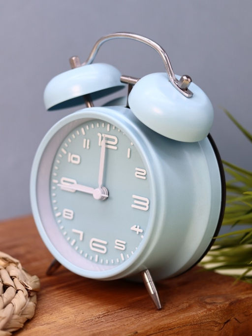 Часы-будильник "Numeral white", blue (16,7х12,5 см)