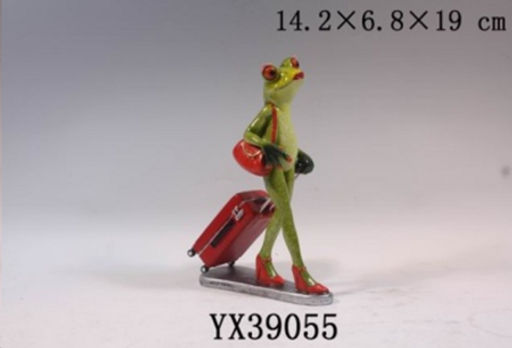 Фигурка Лягушка с чемоданом 18 см / YX39055 /уп 16/ - Галеонтрейд фото 2