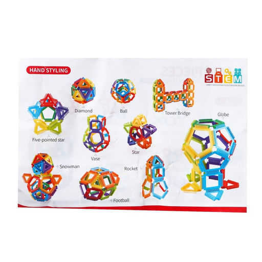 Конструктор обучающий Геометрические фигуры, 18 деталей - Simaland фото 3