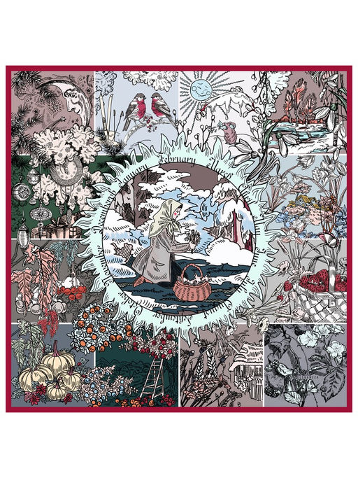 Платок жен. шелк 90х90 E03-8492-07