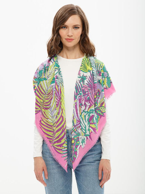 Платок жен. виск+шелк 110х110 D34-8309-06 - Eleganzza фото 6