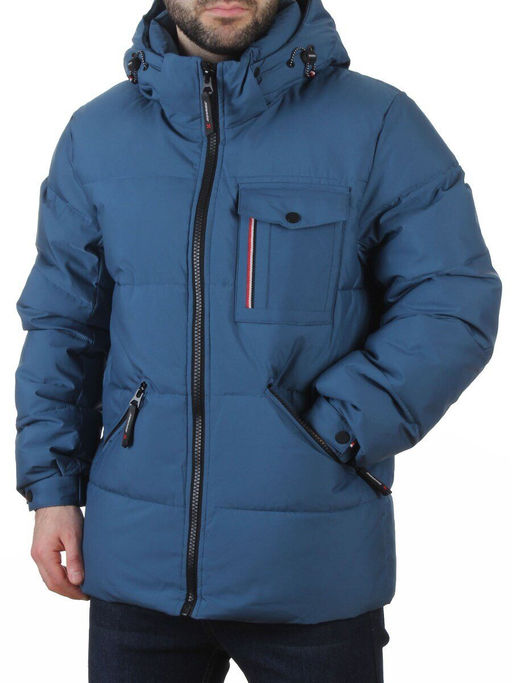 6393 BLUE Куртка мужская зимняя (200 гр. холлофайбер)