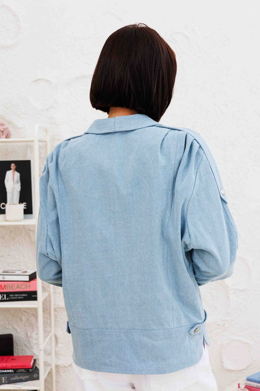 Жакет AURA 2157-164 сетло-голубой деним