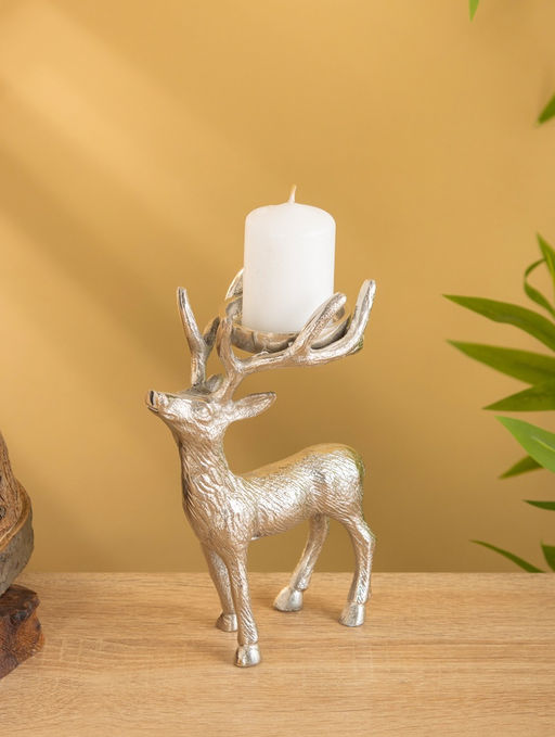 Подсвечник «Лесной олень», 13×7.5×18 см, алюминий