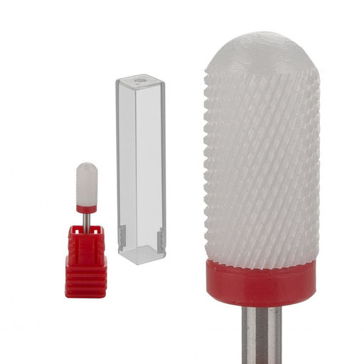 Nail Art Фреза керамическая цилиндр, красный  фото 3