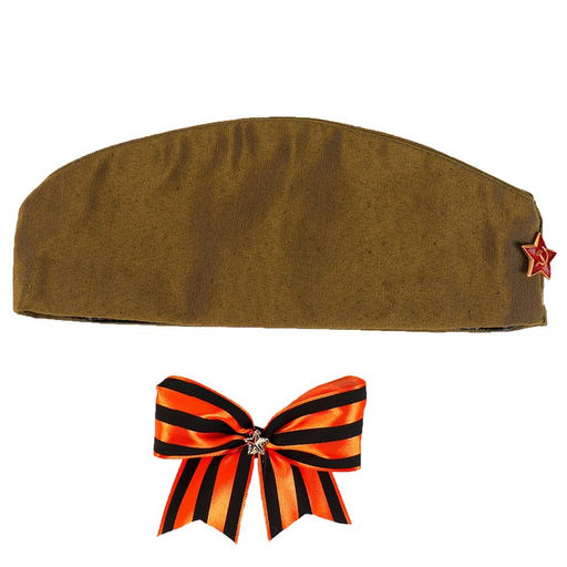 Набор 9 мая, 2 предмета: пилотка, лента на значке - Страна карнавалия фото 2