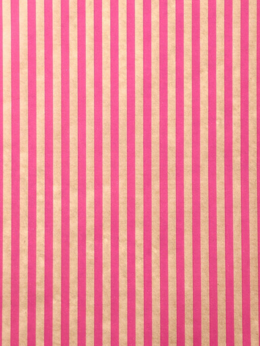 Бумага упаковочная крафт «Полосы розовые», 0.68×10±5% м, 60 г