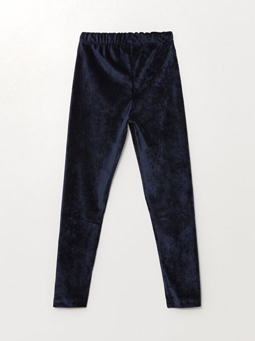 Beli Lastikli Basic K?z ?ocuk Kadife Tayt