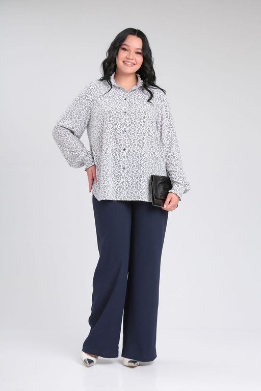 Блуза LADY SECRET 0199 белый +принт