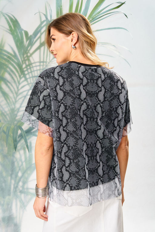 Блуза LAIKONY 372-1 серебристо-серый  фото 3