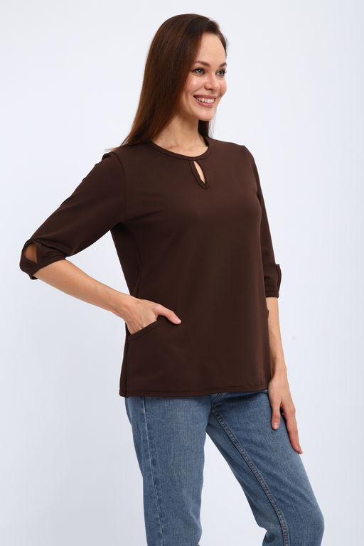 Кофта женская из футера 2-н Анфиса шоколад