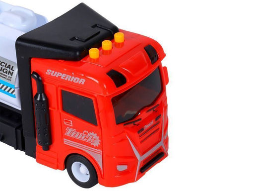 Машина AUTODRIVE Пожарная машина с цистерной фрикционная, свет, звук, в/к 23,5*7*11 см