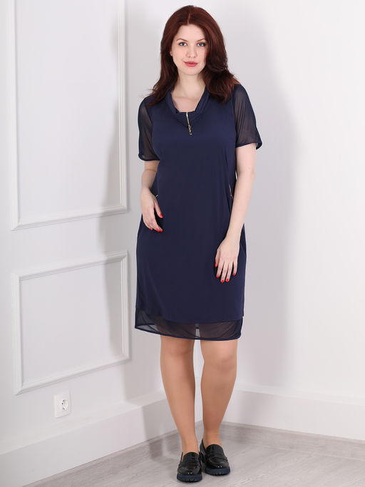 Платье с воротником-хомут нарядное летнее - Almond фото 2