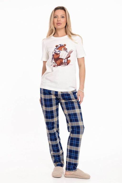 Пижама М324316Пмс молочный/синий