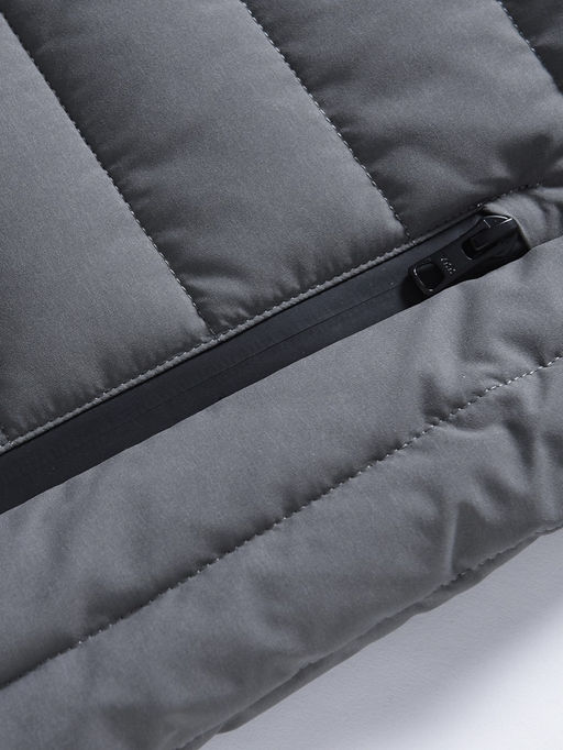 Куртка мужская удлинённая стёганая с капюшоном и графеновой подкладкой утеплитель тинсулейт