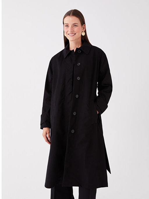 G?mlek Yaka D?z Uzun Kollu Kad?n Tren?kot - Waikiki фото 2