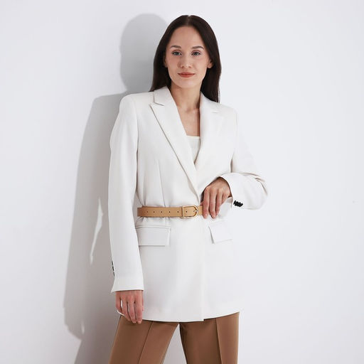 Ремень женский, ширина 2,8 см, винт, пряжка металл, цвет бежевый - Simaland фото 3