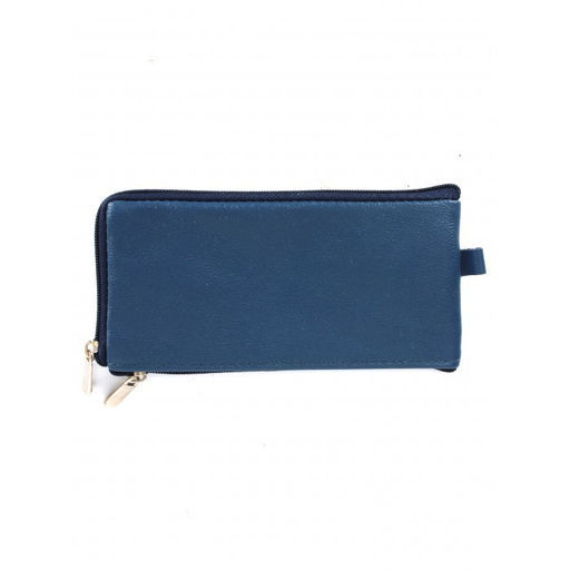 Футляр для ключей Croco-кл-501 (на молнии) натуральная кожа синий бергамо (47) 263613