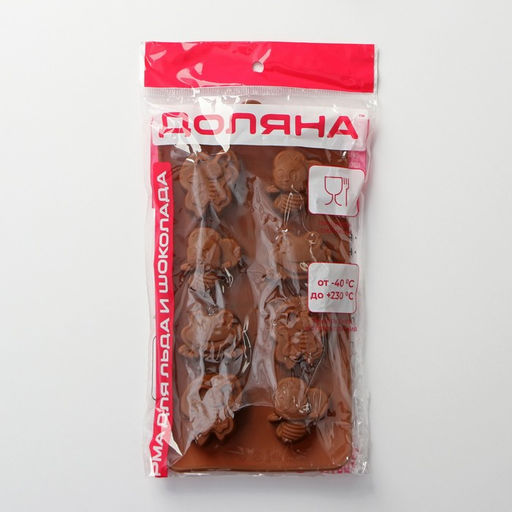Форма для шоколада Доляна Насекомые, силикон, 22?11.5?2 см, 8 ячеек, коричневая  фото 7