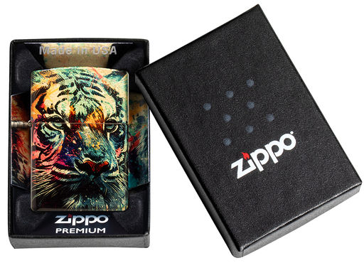 Зажигалка ZIPPO Нарисованный тигр | Painted Tiger 46145  фото 10