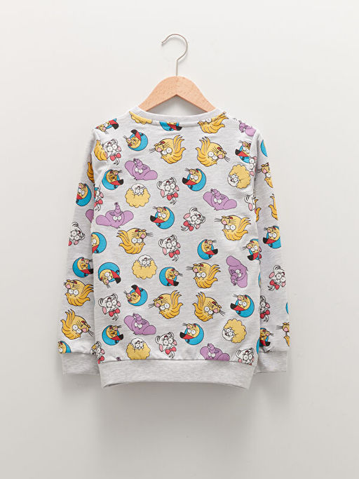 Bisiklet Yaka Kral ?akir Bask?l? Uzun Kollu Erkek ?ocuk Sweatshirt - Waikiki фото 2