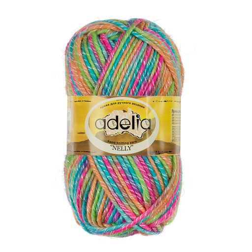 Пряжа ADELIA NELLY 70% шерсть, 30% акрил 5 шт. х 100 г 100 м  5 м