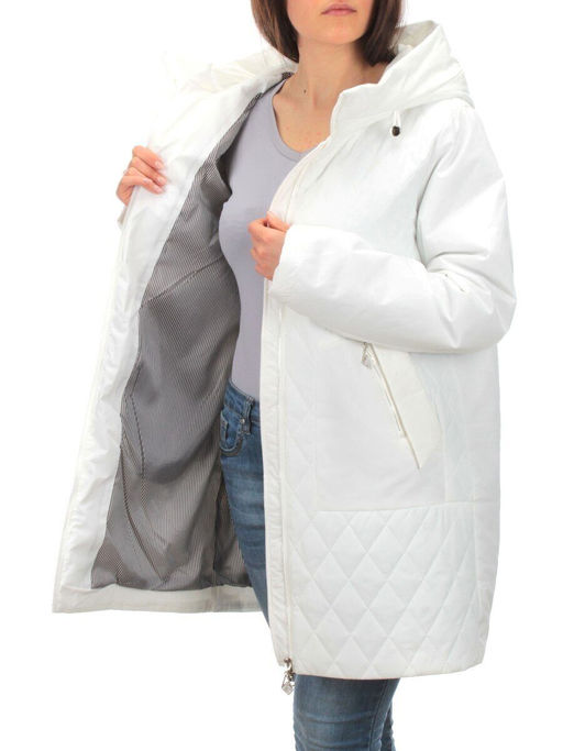 M8528 WHITE Куртка демисезонная женская (100 гр. синтепон) Maria - Фабричный китай фото 7